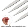 thumbnail image 4 of Uxcell 12 piezas de pinchos de metal Kebob 40cmx7mmx2mm varillas planas de acero inoxidable con mango de madera para BBQ, 4 of 5