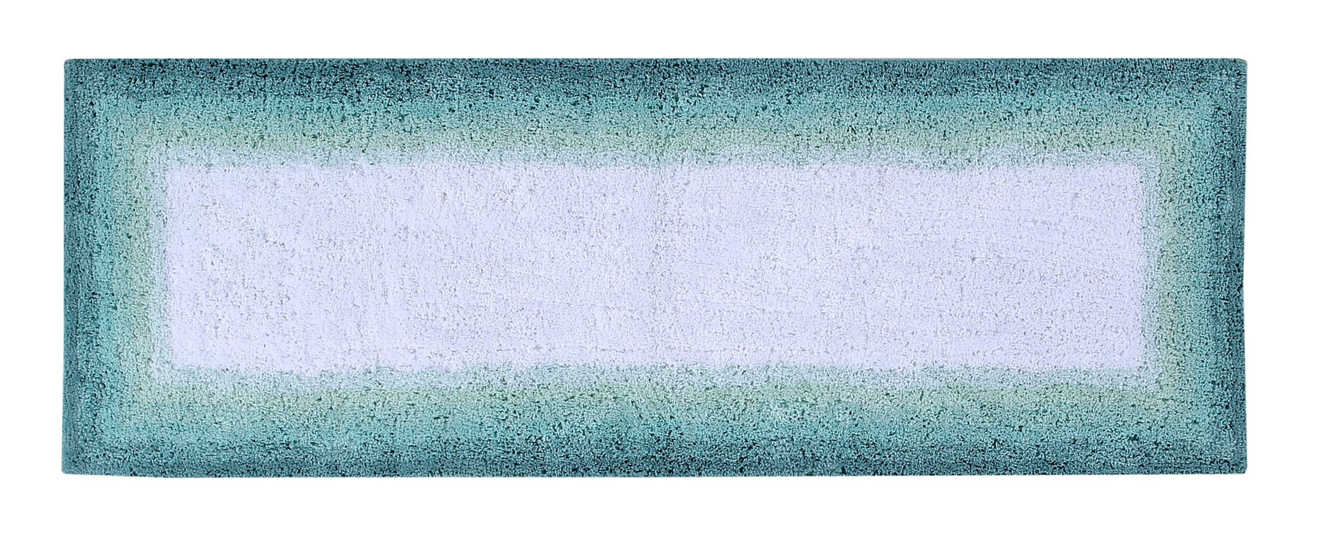 Better Trends 20" x 60" Bathroom Runner Mat 100% Cotton, Extra Soft Tufted Bath Rug, Water Absorbent & Non Slip Bath Mat, Turquoise Torrent Collection