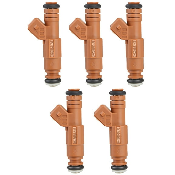 ECCPP 5Pcs 4 Holes High-Quality Fuel Injector Kits fit for 2006-2009 for Volvo for C70 2.5L, 2001-2003 2005-2009 for Volvo for S60 2.4L, 2003-2007 for Volvo for XC70 2.5L FJ669