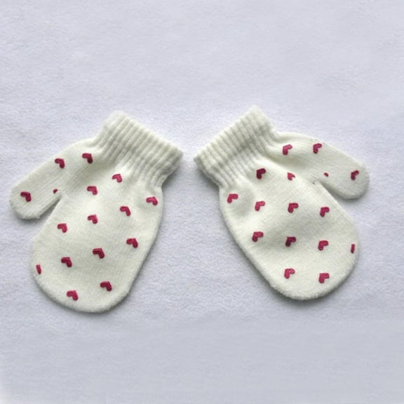 Actoyo Baby Toddler Mittens Gloves Boys Girls Star Heart Solid Winter Kids Warm Gloves