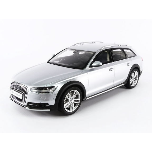 2019 Audi A6 (C7) Allroad Floret Silver Metallic 1/18 Model Car by GT Spirit