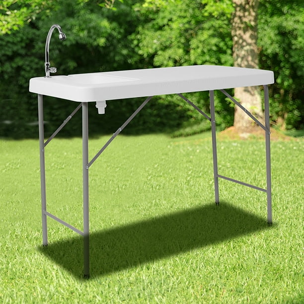 Portable Fish Cleaning Table Outdoor Camping And Sink Com Portable Fish Cleaning Table Outdoor, Portable Outdoor Table With Sink