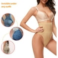 thumbnail image 3 of Tummy Control Thong Shapewear for Women High Waisted Body Shaper Seamless Shaping Panties Waist Cincher Girdle Underwear, 3 of 6