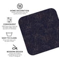 thumbnail image 3 of Zufioo Copper-Gold Gloss Outline Flower1 Print Leather Coaster Set, Decorative PVC Coasters 4-pack - Scald and Stain-resistant, Suitable for Home, Cafes, Restaurants-Square, 3 of 6