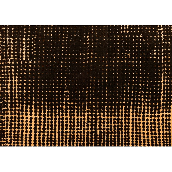 Ahgly Company Indoor Rectangle Abstract Orange Modern Area Rugs, 5' x 8'