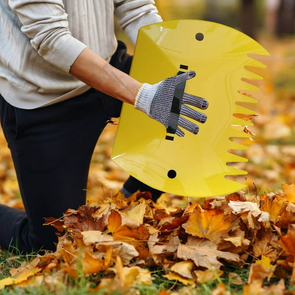 2 Sets Leaf Scoops Hand Rakes, Leaf Scoops and Claws, Lightweight Plastic Leaf Scoop, Large Leaf Grabbers for Picking Up Leaves, Clippings, Grass