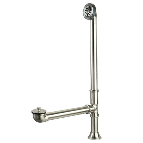 Kingston Brass CC2088 Vintage Brass Lift and Turn Tub Waste and Overflow in Brushed Nickel