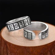 Unisex Adjustable Rings with Vintage Hip Hop Designs Unisex Jewelry Accessories for Fashion Enthusiasts