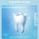 thumbnail image 5 of 2 cepillos de dientes con cabezal de cepillo de silicona de grado alimenticio en forma de U para niños y bebés, 5 of 9