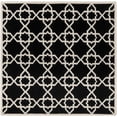 thumbnail image 2 of Safavieh Dhurries Edgar Geometric Area Rug, Black/Ivory, 6' x 6' Square, 2 of 8