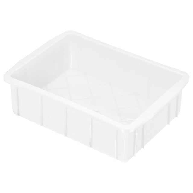 Unique Bargains 10'x7'x3' Plastic Lab Tray Rectangle Utility Stackable Box Crafts Organizer White