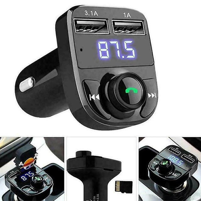 Transmisor FM Bluetooth YONGSHENG Reproductor MP3 para coche Adaptador cargador rápido USB