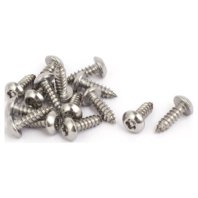 Unique Bargains M4.8 x 16mm 304 Acier Inoxydable Tête Torx Auto Taraudage Vis 15pcs
