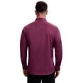 thumbnail image 3 of DARING DIVA Men's Point Collar Long Sleeve Button Down Formal Shirts 3XL Burgundy, 3 of 7