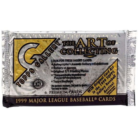 MLB 1999 Topps Gallery Baseball Trading Card HOBBY Pack (6 Cards)