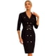 thumbnail image 1 of Vestido tipo blazer para Mujer Allegra K Día de San Patricio con cinturón y solapa cruzada Negro XS, 1 of 5