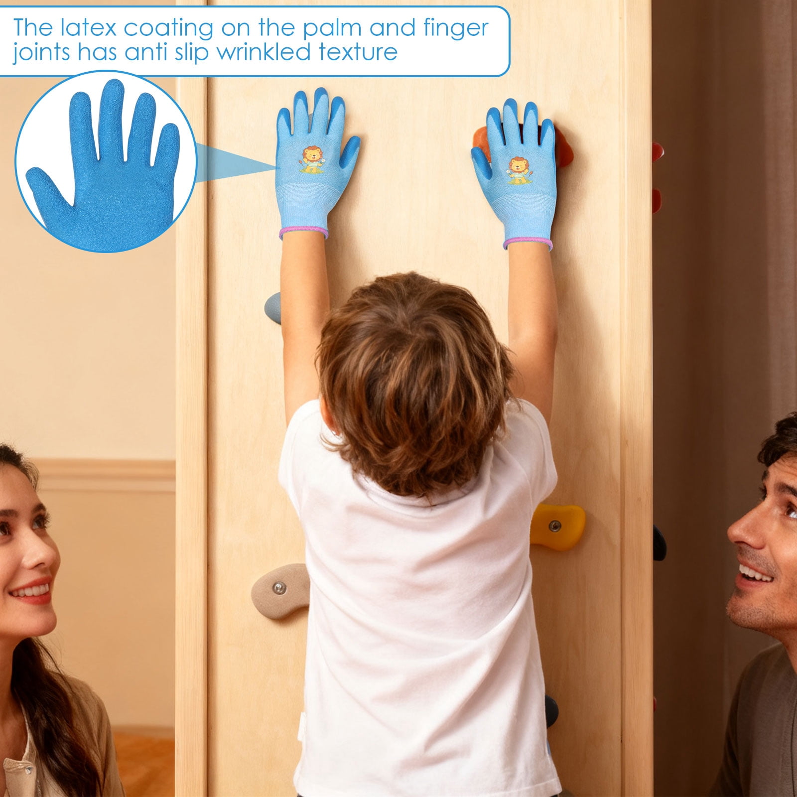 TMWEFUSC 24 Pairs Kids Gardening Gloves Non Slip Children Yard Work Glove Latex Coated Garden Hand Covers for Girls Boys Toddlers Outdoor, S(Suitable for Aged 3-5)