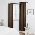 thumbnail image 2 of Deconovo Rod Pocket Blackout Curtains Thermal Insulated Solid Window Curtains for Living, 2 Panels, 42 x 72 inch, Brown, 2 of 7