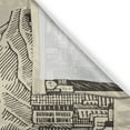 thumbnail image 3 of Ambesonne Colorado Kitchen Curtains, Denver City Skyline Sketch, 55"x39", Beige Dark Brown, 3 of 3