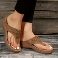 thumbnail image 4 of Non-Slip Women‘s Wedge Flip Flops - Comfortable and Stylish Outdoor Slide Sandals, 4 of 7