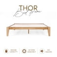 thumbnail image 3 of allforwood Thor Solid Wood Bed Frame - Standard King - Japanese Joinery Bed Frame - Wood Slat Support - No Box Spring Needed - Easy Assembly - Minimalist & Modern Style (Light Brown, King), 3 of 5