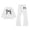2White12, variant on XAOFW Toddler Girl Outfits Short Sleeve Bowknot Graphic Tee Flared Pants Kids Girls Summer Autumn Cute Clothes Sets 3-4 Years