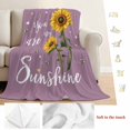 thumbnail image 5 of Violet Sunshine Sunflower Blanket Soft Cozy Warm Throw Blanket for Couch, Plush Fuzzy Flannel Fleece Blankets for Sofa, Pastoral Bees Farmhouse Floral Bed Blankets Lightweight Gifts for Men, 40"x50", 5 of 9