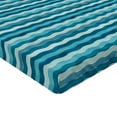 thumbnail image 2 of Ambesonne Abstract Fitted Sheet 2 Pcs Set, Ocean Waves Aquatic, King, Turquoise Teal Blue, 2 of 3