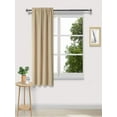 thumbnail image 2 of Short Blackout Curtains - Rod Pocket Room Darkening Window Drapes for Bedroom Kitchen Bathroom Basement Cafe, 1 Panels, 37.8 x 44.9 Inch, 2 of 4