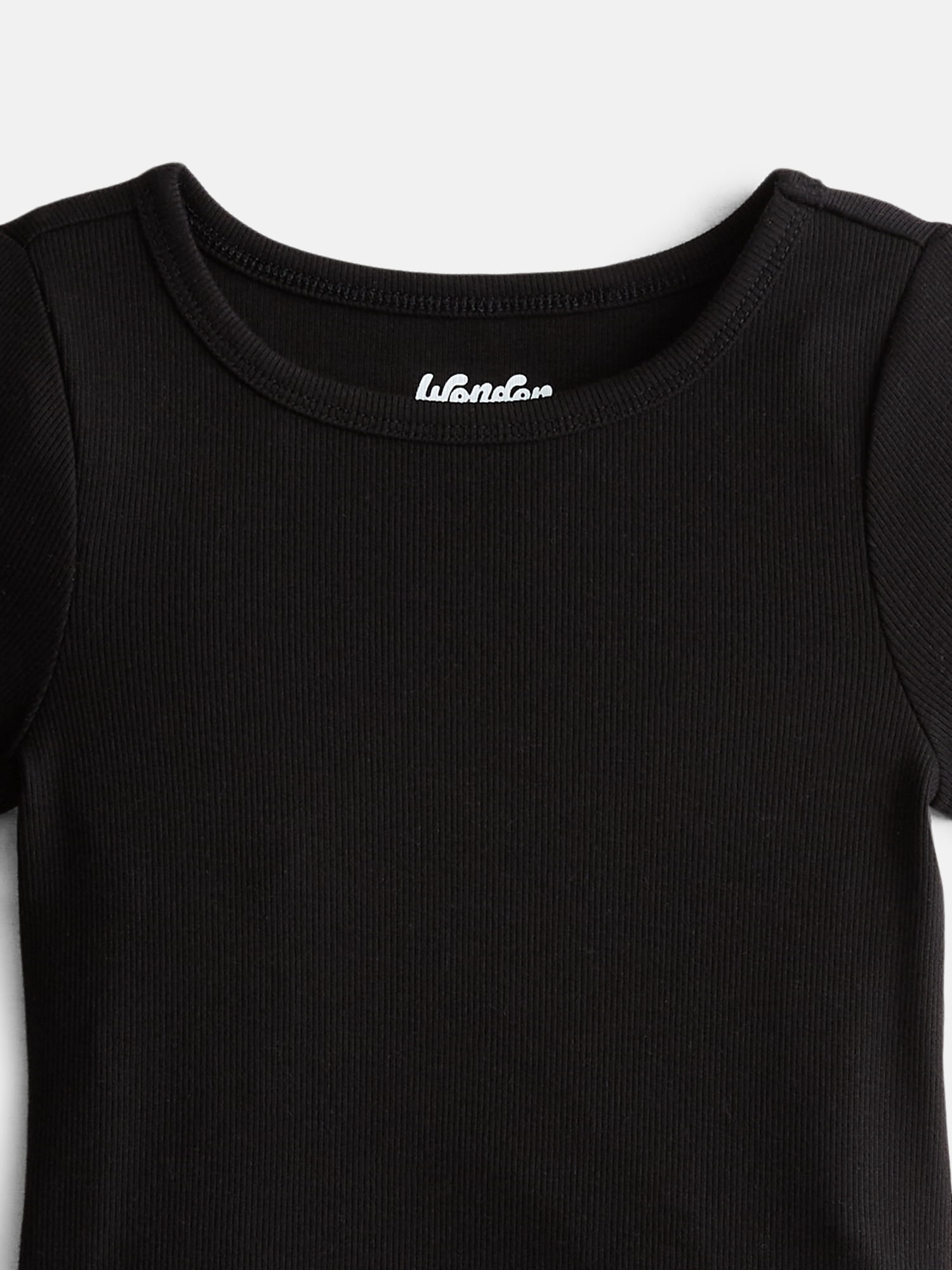 Wonder Nation Girls Lettuce Edge Tee with Short Sleeves, Sizes 4-18 & Plus