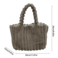 thumbnail image 3 of Ycandiee Women Cute Plush Shoulder Bag, Furry Purse, Large Tote, Fluffy Tote Bags for Women, Handbag, 3 of 6