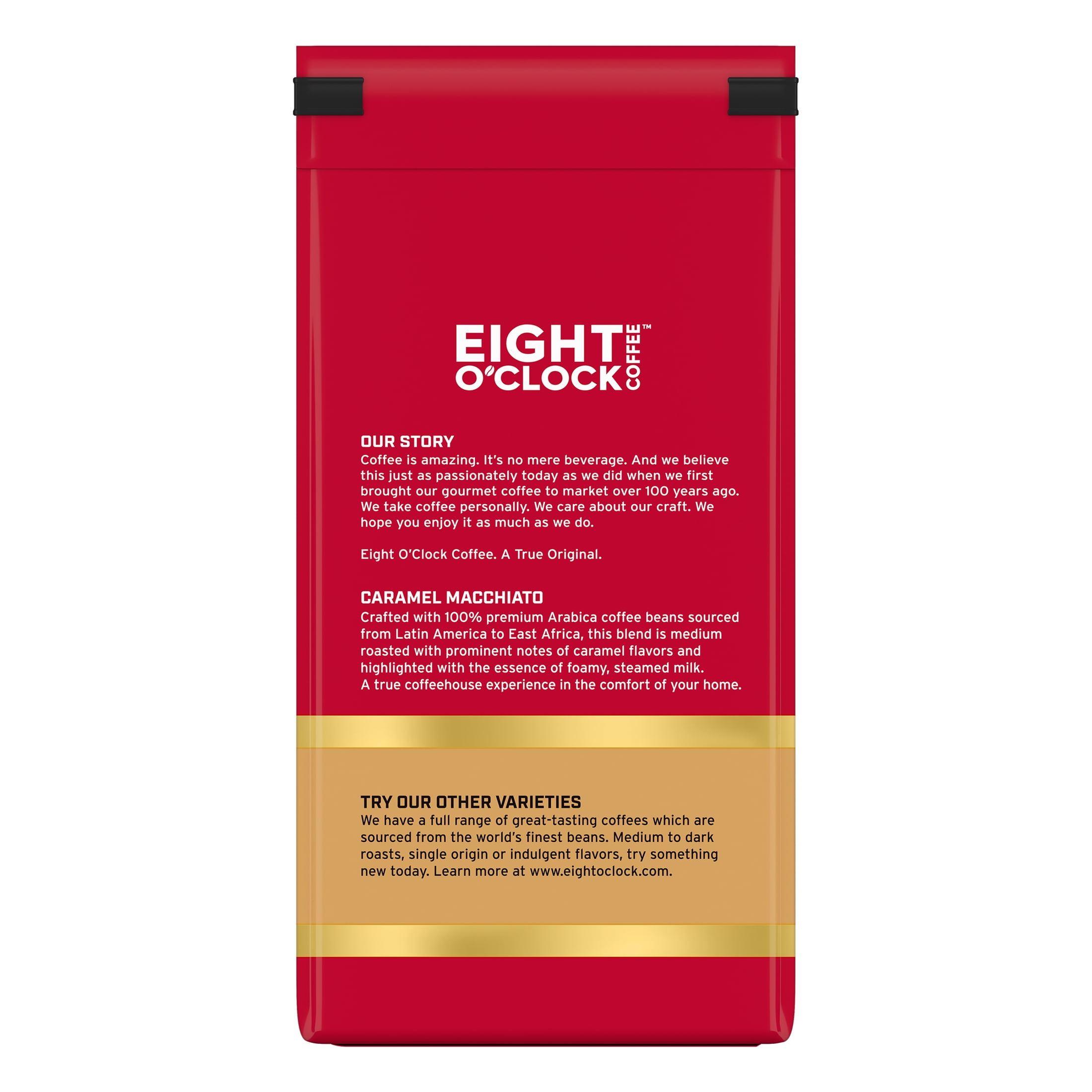 Eight O'Clock Coffee Ground Medium Roast Caramel Macchiato Coffee Arabica 11 oz