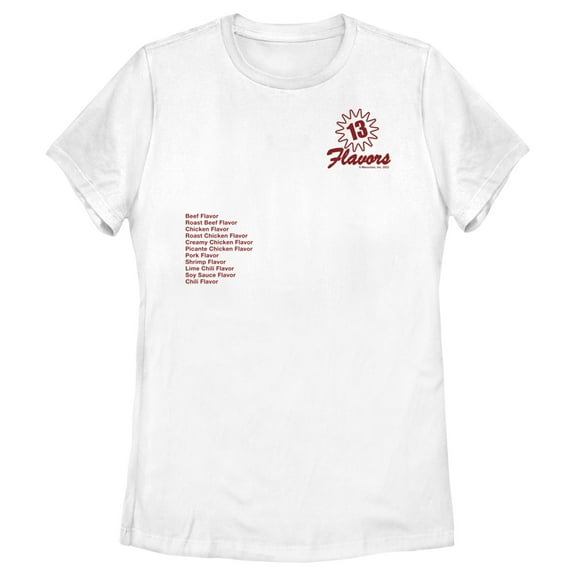 Women's Maruchan 13 Flavors Graphic Tee White Small