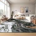 thumbnail image 4 of FairOnly 5'x7'Black Modern Abstract Non Slip Indoor Area Rug Machine Washable Stain Resistant Floor Cover for Bedroom Kitchen Dining Room, 4 of 7