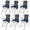 Blue-6 pack, variant on REDCAMP Padded 31" Bar Height Tall Folding Camping Chairs for Adults, Heavy Duty 330 lbs Directors Chair Foldable with Foot Rest and Cup Holder, Blue