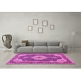thumbnail image 3 of Ahgly Company Indoor Round Medallion Pink Traditional Area Rugs, 4' Round, 3 of 4