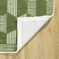 thumbnail image 4 of Beautiful Tufted Thyme Green Geometric Stripe Indoor Area Rug by Drew Barrymore, 5' x 7', 4 of 5