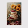 thumbnail image 2 of Sunflower Flower Canvas Wall Art 8x12 inches - Rustic Botanical Sunflower Flower Wall Art Canvas Watercolor Painting for Bedroom, 2 of 5