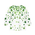 thumbnail image 4 of Posijego T-Shirt de la Saint-Patrick pour Filles et Garçons, Manches 3/4, Col Rond, Graphique, Ample, Décontracté, 4 of 5