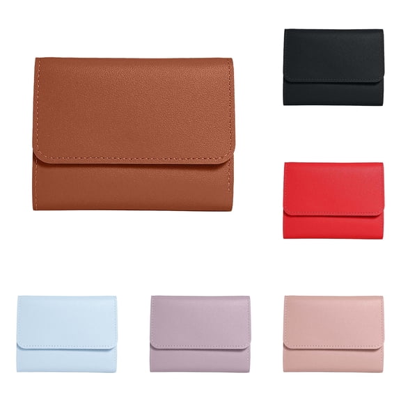 CUZIBR Women'S Solid Color Wallet Mini Trifold Wallet Slim Lightweight Card Purse Portable Small Wallet For Women Daily Pocket Carry Bag