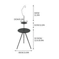 thumbnail image 3 of Bamboohart Outdoor Folding Small Round Table - Portable and Adjustable Camping Equipment  Double-Layer Picnic Table with Light Rack  Perfect for Coffee, 3 of 7