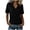 Black, variant on Womens Tops Short Sleeve Banded Bottom Summer Tops V Neck T Shirts Casual Ladies Tees Loose Fit Clothing Sky Blue,S