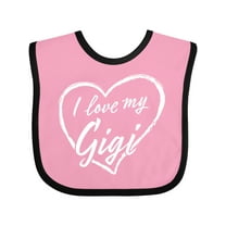 Inktastic I Love My Gigi in White Chalk Heart Boys or Girls Baby Bib