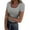 Grey, variant on Black Plus Size Tops Women's Short Sleeve Scoop Neck Ribbed Knit Fitted Casual Tops Tee Summer Slim Basic Shirts Womens T Shirts