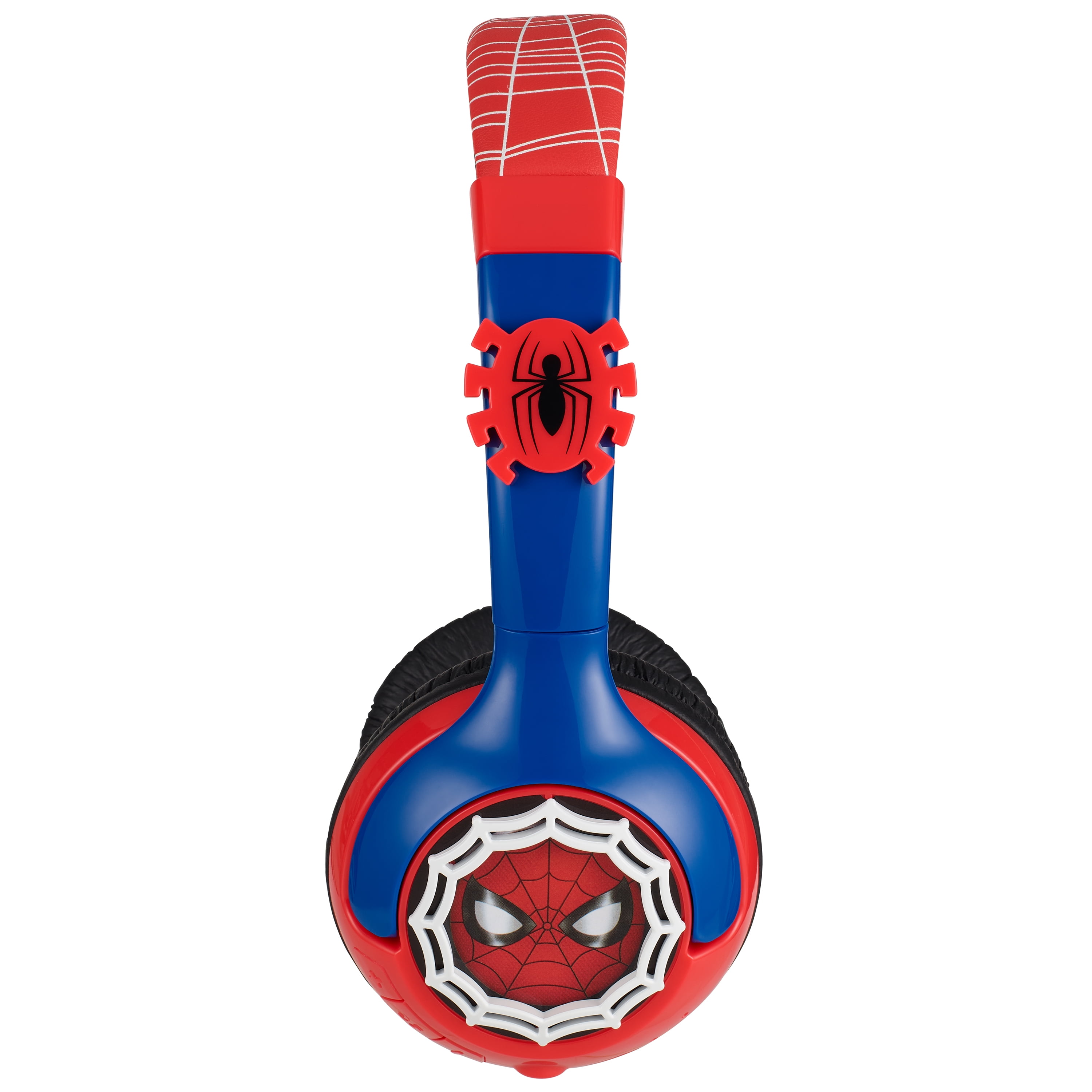 Ekids, Spider-Man, Bluetooth Over Ear Headphones with Cord, Red and Blue, Children Ages 6 and up