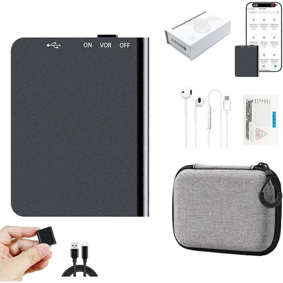 Magnetic Voice Recorder, Mini Magnetic Voice Recorder with Playback, Mini Portable Smart Voices Recorders for Lectures Meetings Interviews Travel Business (8GB)