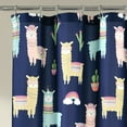 thumbnail image 3 of Lush Decor Southwest Llama Cactus Shower Curtain,72" x 72", Navy/Yellow, Single, 3 of 7