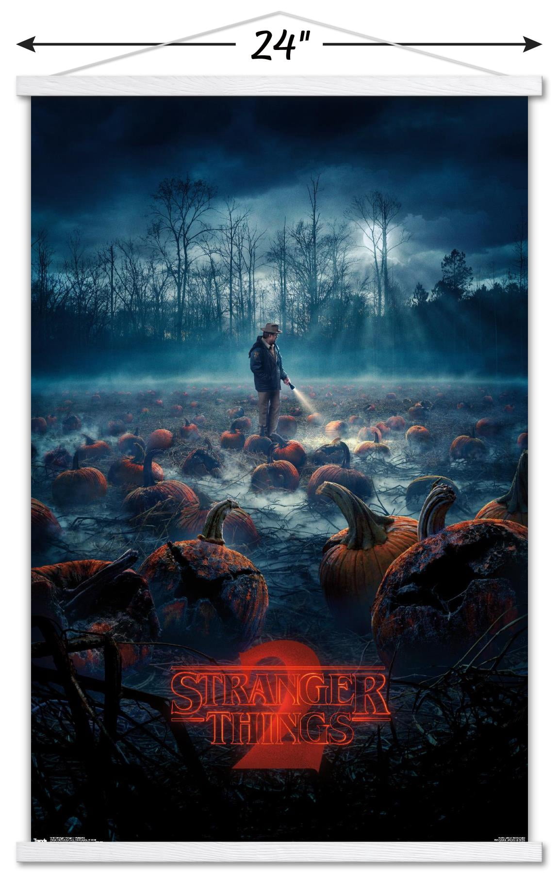 Netflix Stranger Things: Season 2 - Pumpkins Wall Poster with Magnetic Frame, 22.375" x 34"