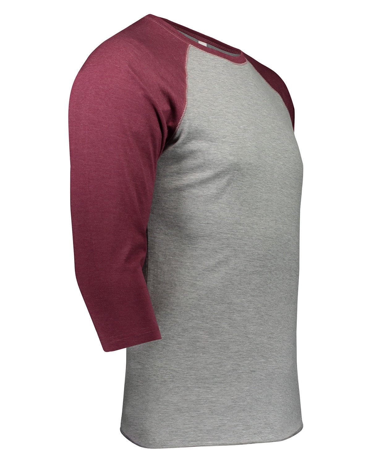 Aquaguard 100% Cotton Men's Vintage Baseball T-Shirt crew neck tee (3 Pack) - 3XL - VN Heather/VN Burgundy