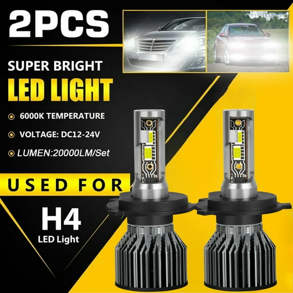HMCYCI For Honda HR-V 2016 2017 2018 HRV LED Headlight Bulbs H4 9003 High/Low Beam White